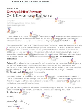 Carnegie Mellon University- Civil and Environmental Engineering MS