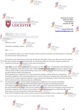 University of Leicester- Msc Marketing